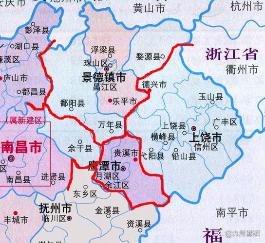 江西省108个县地图