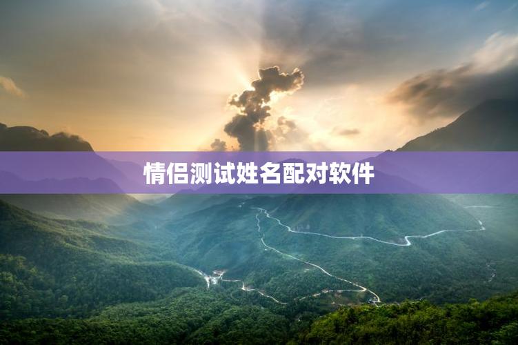 情侣速配姓名测试软件