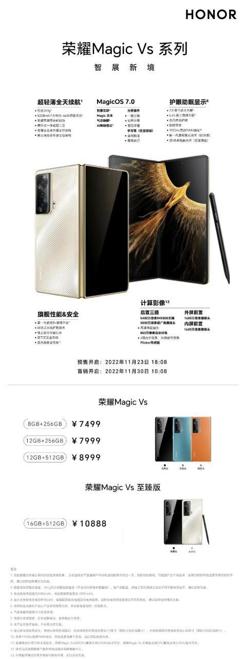 荣耀magic系列价格表缩略图