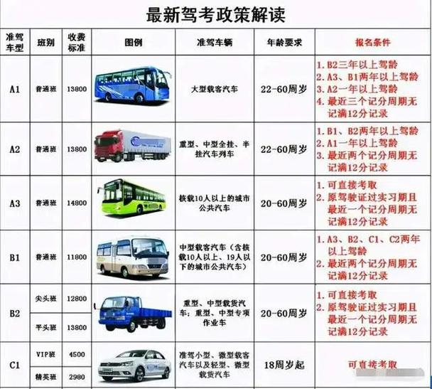 c1驾照收费标准缩略图
