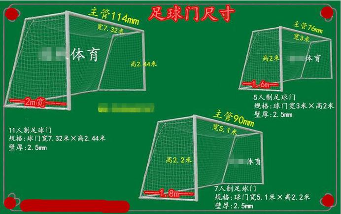 足球门的标准尺寸是多少米
