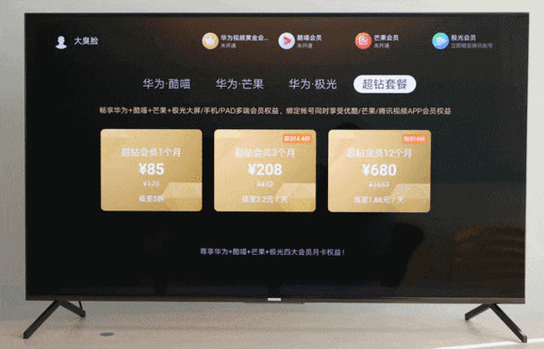 荣耀智慧屏开通会员截图