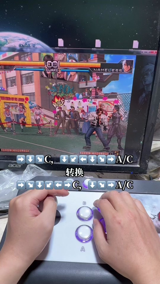 拳皇怎么发大招手柄