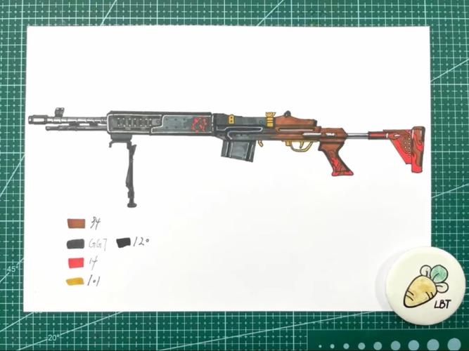 和平精英武器绘画
