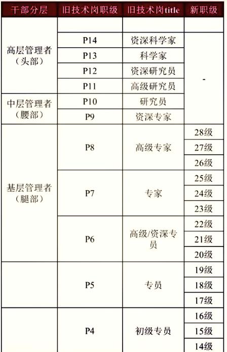 阿里巴巴高管层级划分