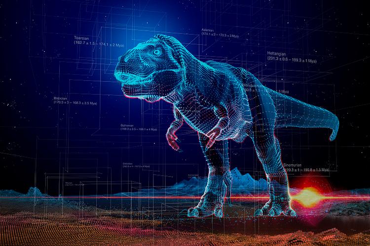 vr视频双屏恐龙