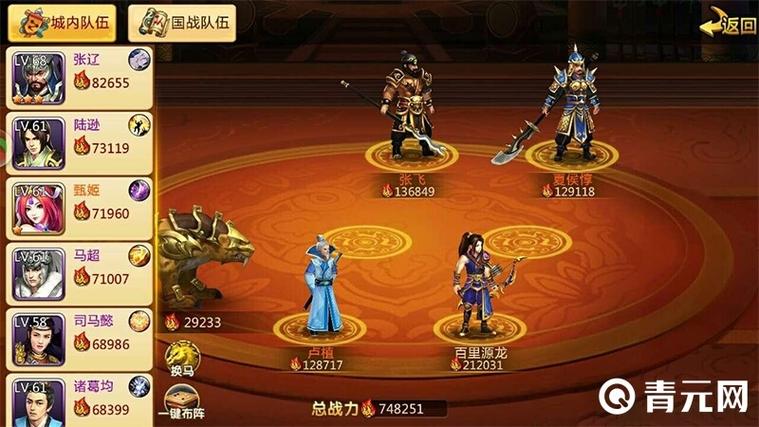 胡莱三国2五人阵容图标