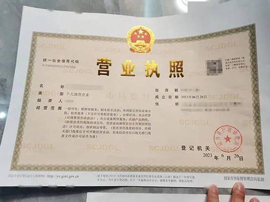 麻将营业执照办理流程截图