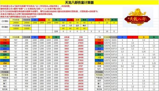 天龙八部强控时间计算公式截图