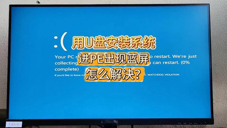 u盘启动进入pe蓝屏