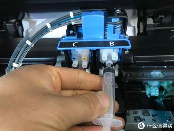 彩色打印机墨水管排空气