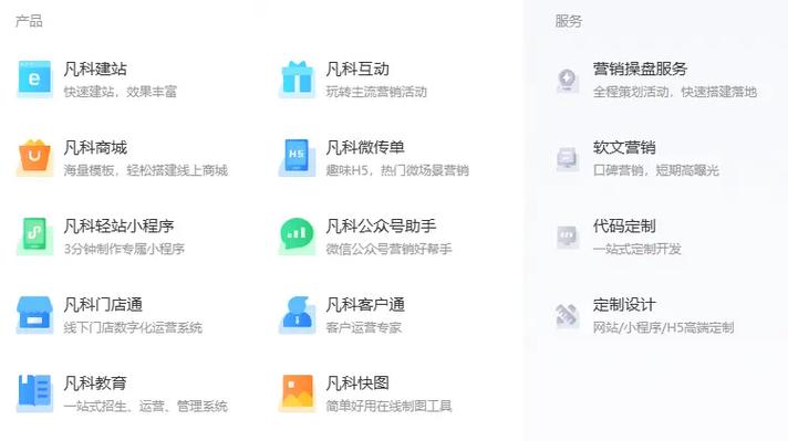 凡科小程序收费标准图标