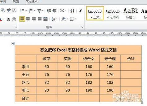 表格怎么转换成word文档缩略图