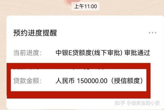 中行手机银行贷款额度