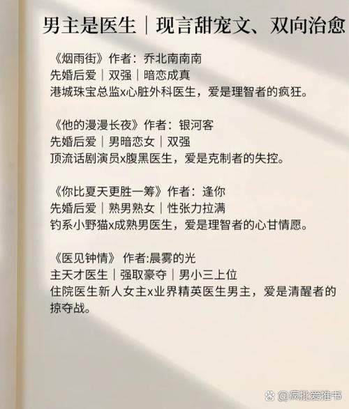 男主清冷禁欲是医生的宠文