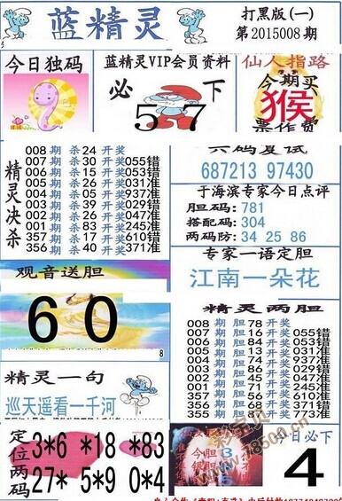 福彩3d小蓝精灵AB