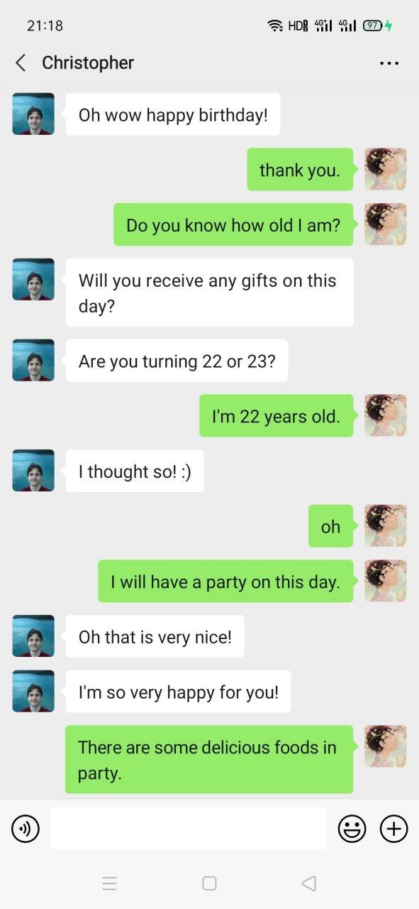 与某人聊天的英文