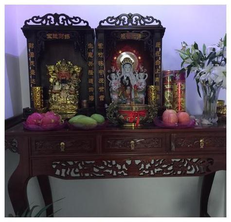 一个观音一个财神怎么摆放