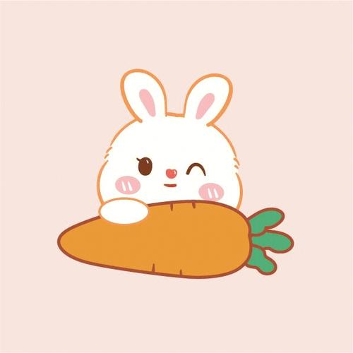qq兔子和萝卜的表情包图标