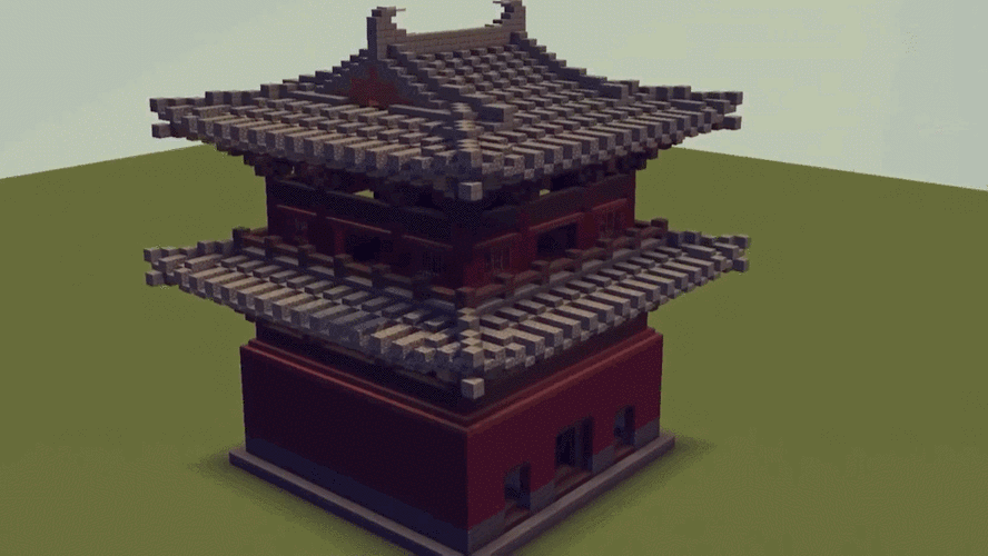 我的世界20×20唐风建筑