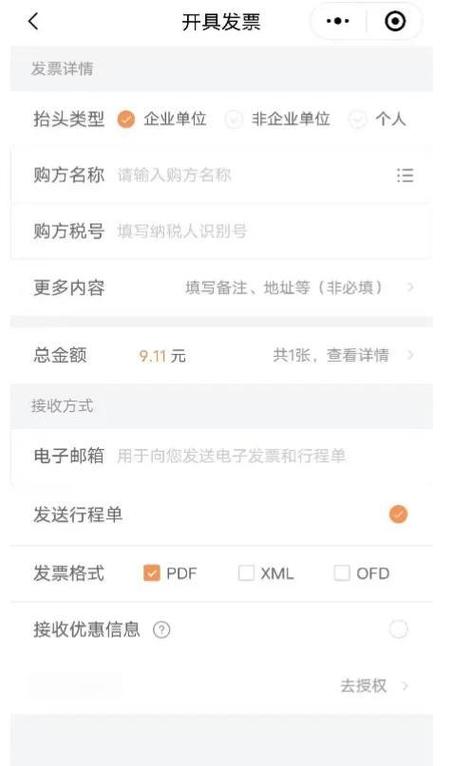 滴滴出行如何打发票单子图标