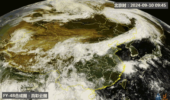 未来三天全国降雨云图
