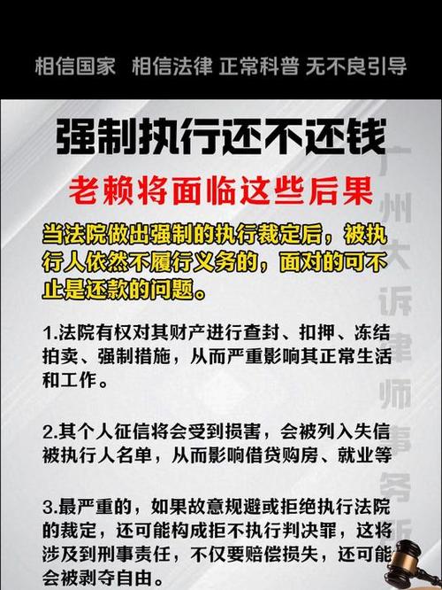 被法院强制执行的后果