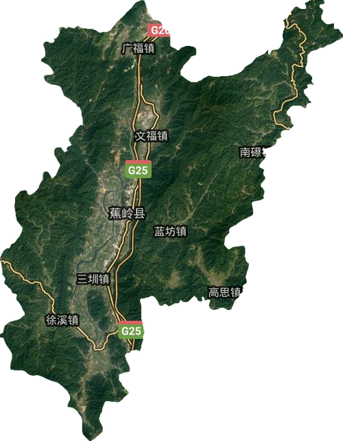 蕉岭县地图