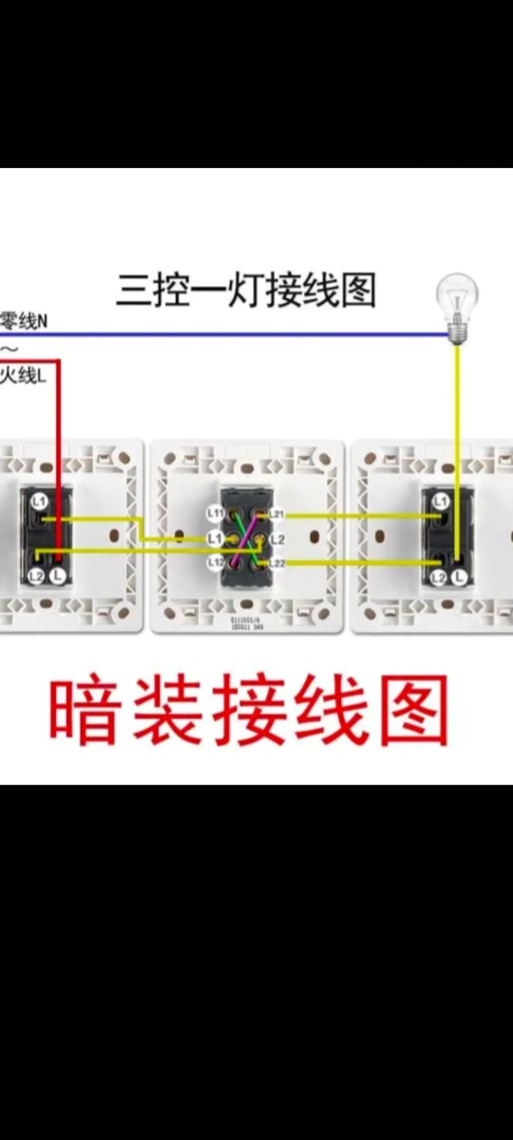 三控开关接法图标