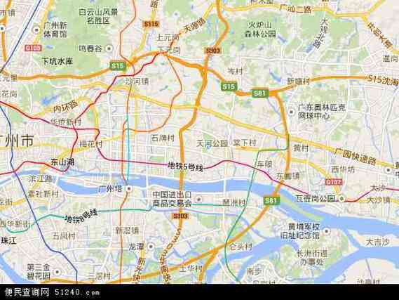 天河区详细地图
