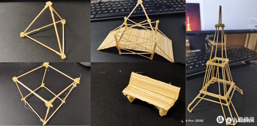 5根牙签手工鱼竿
