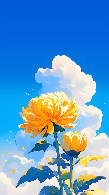菊花动漫图片