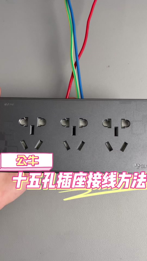 公牛15孔插座就两根线怎么接线