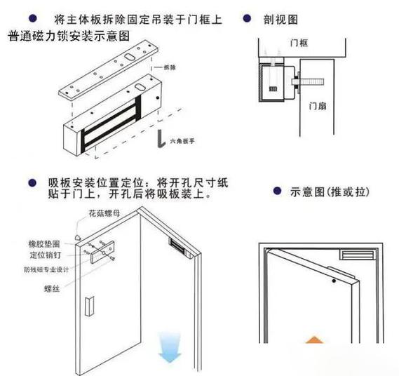 门禁磁力锁接线图