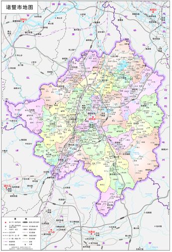诸暨市市内地图