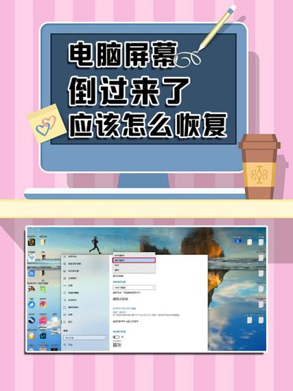 电脑显示屏倒过来了怎么恢复过来图标