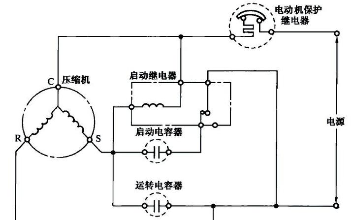 压缩机启动器接线图截图
