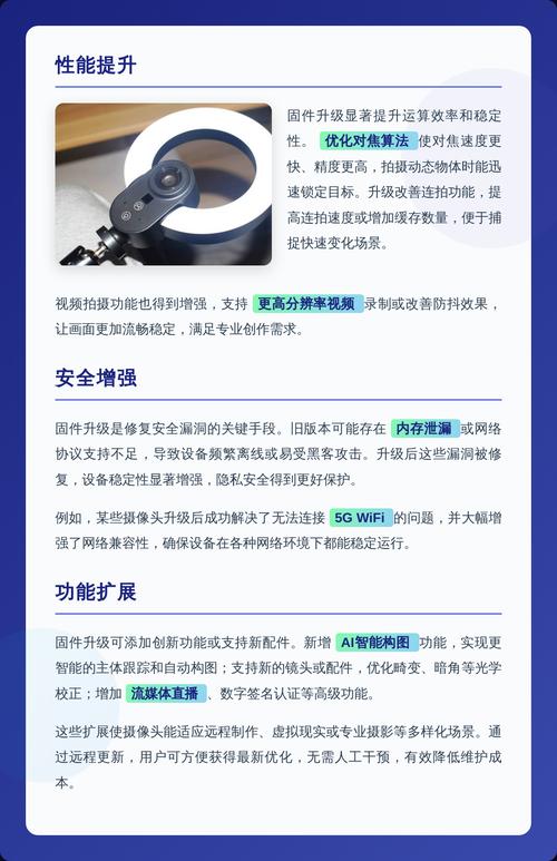 摄像头固件版本有什么作用
