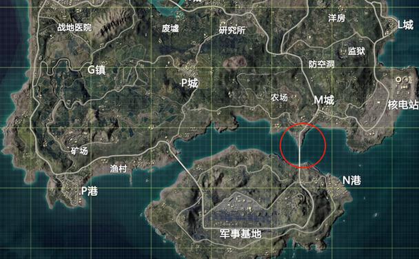 和平精英海岛地形图