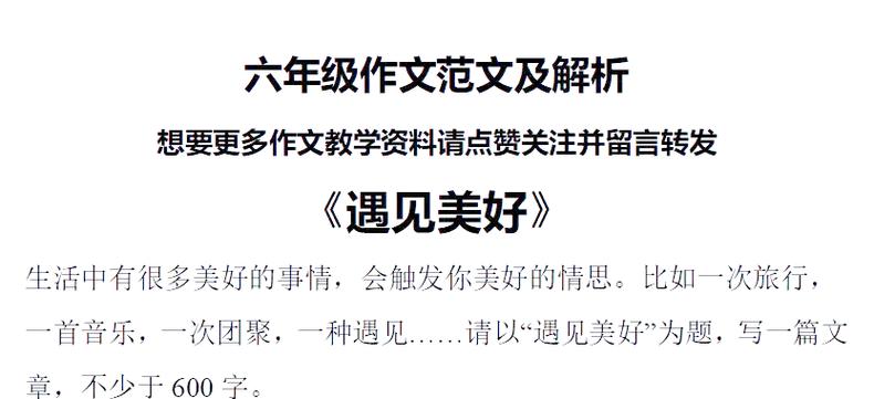 遇见美好作文600字截图
