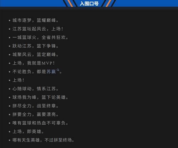 篮球口号