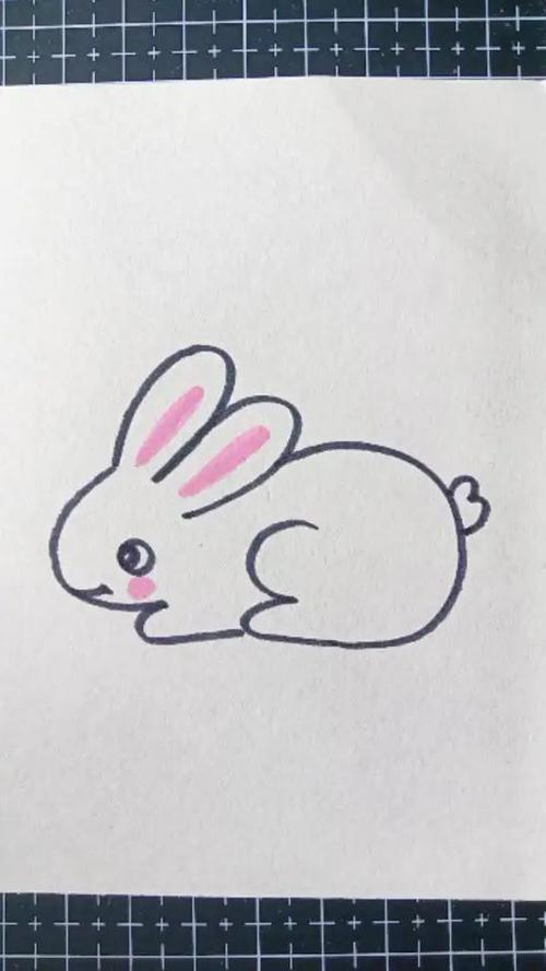 小兔子抱着胡萝卜简笔画缩略图
