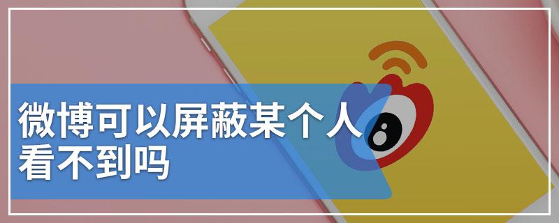 微博可以屏蔽某个人看不到吗图标