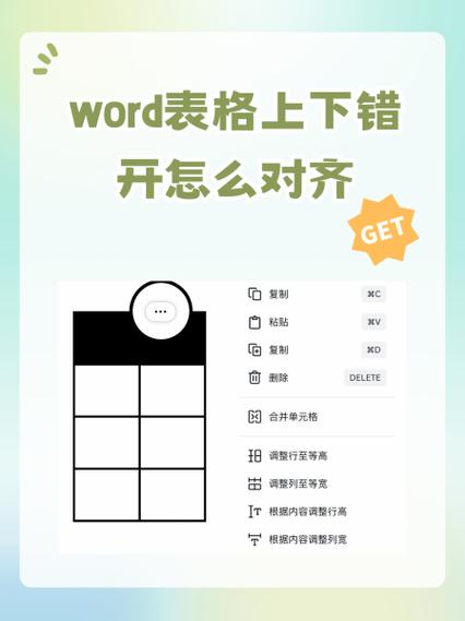 Word表格上下错开图标