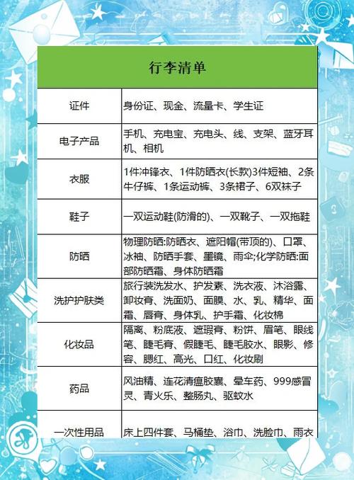 旅行必备物品清单游戏截图