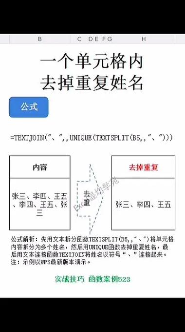 删除同一格子内重复文字