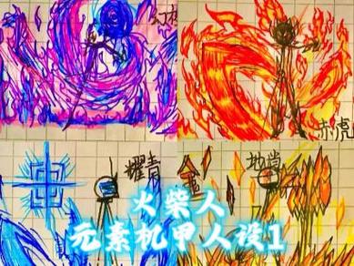 小叨叨火柴人元素机甲图标