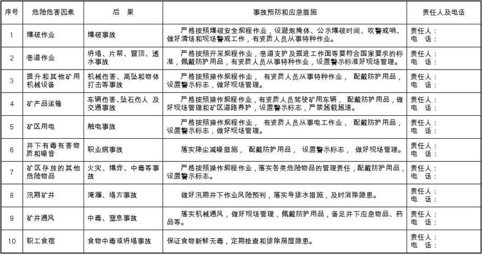 安全风险类别20种