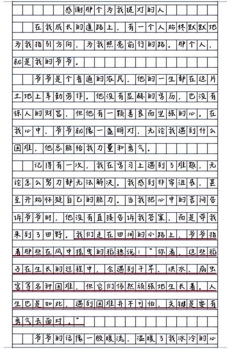 感谢那个为我提灯的人满分