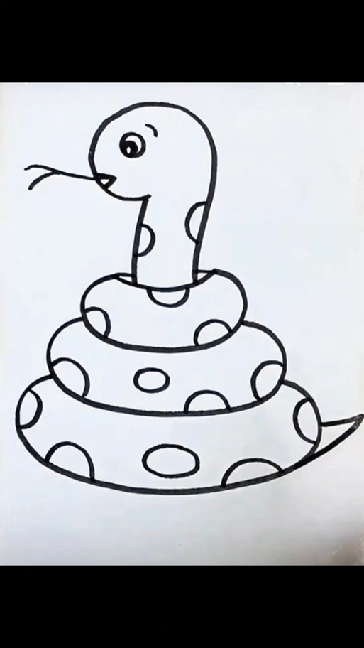 蛇简笔画.